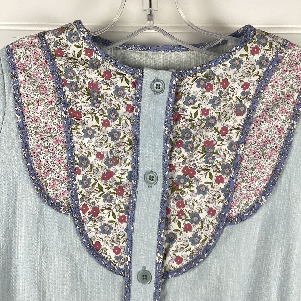 Zara NWT Girls YOKE DETAIL Floral PATCHWORK Jumpsuit Size S(13-14years old) - Picture 3 of 9